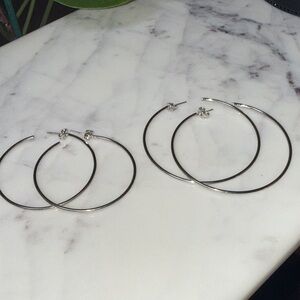 Elegant Silver Hoop Earrings
